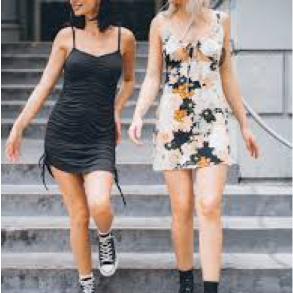 Volcom Black Ruched Dress - Picture 2 of 5